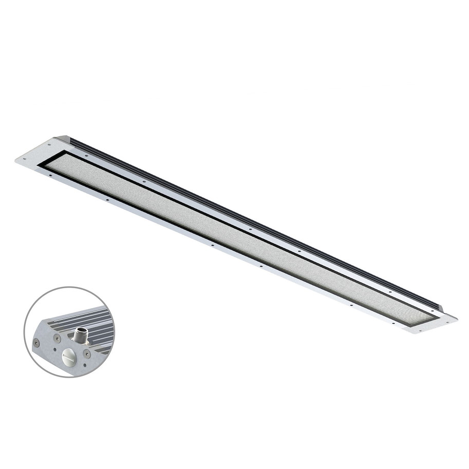 Maschinenleuchte FIELDLED EVO Einbau M12-A rückseitig Einbaumass 540 x 96 x 30mm 100° ~39W 24V DC
