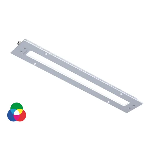 Signalleuchte TUBELED_40 II integrated RGB-W Power Frontblende 570 x 74mm 100ﾰ ~18W (R)/~5W (G)/18W (B) + ~19W (W) M12-A 24V DC