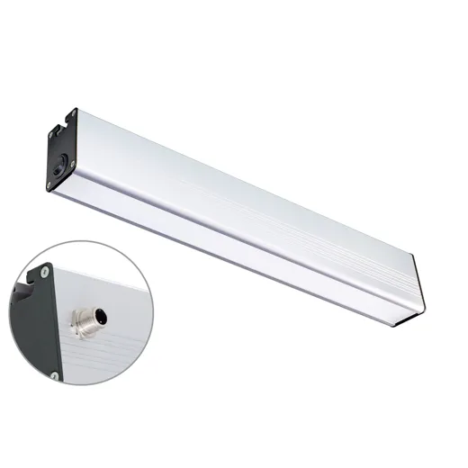 Arbeitsplatzleuchte PROFILED DC 500mm dimmbar M12-Anschlussstecker A-kodiert Abdeckung Mikroprismen 100ﾰ ~11W 24V DC