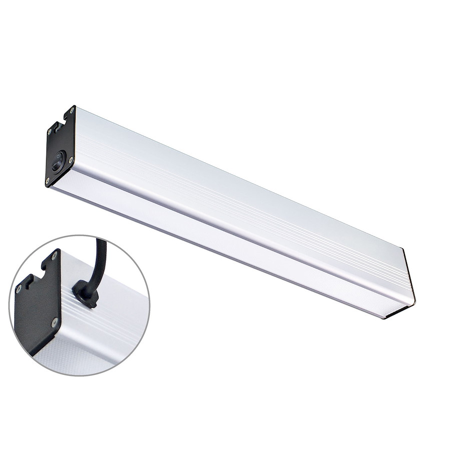 Arbeitsplatzleuchte PROFILED AC 500mm Netzstecker und 3m Anschlussleitung Abdeckung Mikroprismen 100ﾰ ~14W 90-305V AC