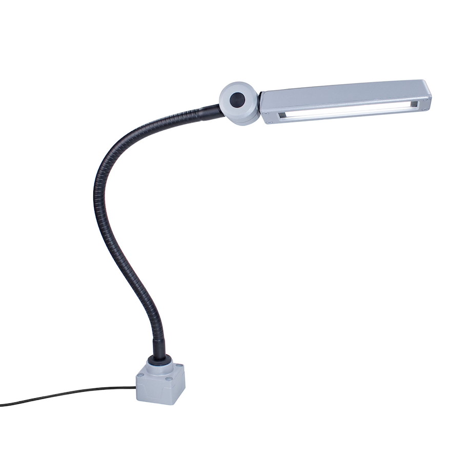 Arbeitsplatzleuchte CENALED FLOOD Flexarm DC Schwanenhals 500mm Anschraubsockel ~9W Anschlussleitung 2-adrig offene Enden 24V DC