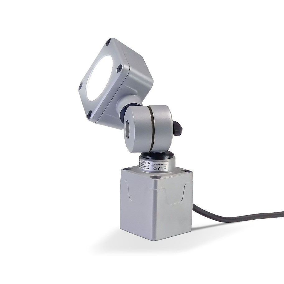 Arbeitsplatzleuchte CENALED SPOT Gelenkkopf AC Anschraubsockel 30ﾰ ~9W Stecker und 3m Anschlussleitung 100-305V AC