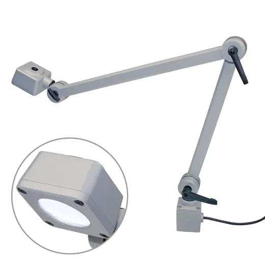 Arbeitsplatzleuchte CENALED SPOTGelenkarm AC Gelenkarm 350+450mm Anschraubsockel 30ﾰ ~9W Stecker und 3m Anschlussleitung 100-305V AC