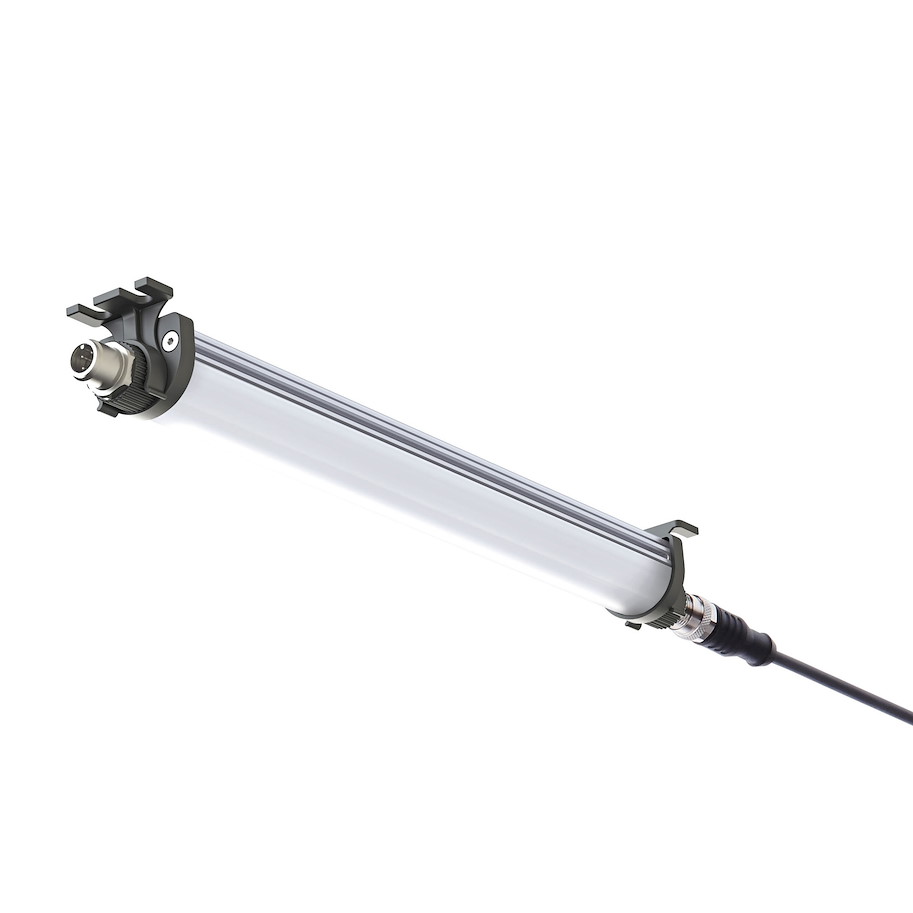 Maschinenleuchte LEANLED II kaskadierbar 520mm Abdeckung Opalweiss 120° ~13W M12-A 24V DC
