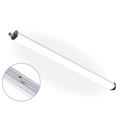 Maschinenleuchte LEANLED II 1520mm Abdeckung Opalweiss 120° ~37W M12-A 24V DC