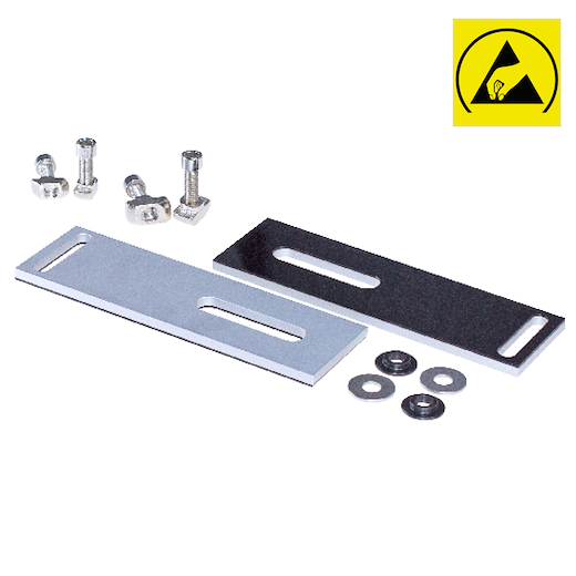 Leuchtenbefestigung Montagesatz SYSTEMLED EVO | PROFILED flach, mit ESD Isolation, 1 Paar