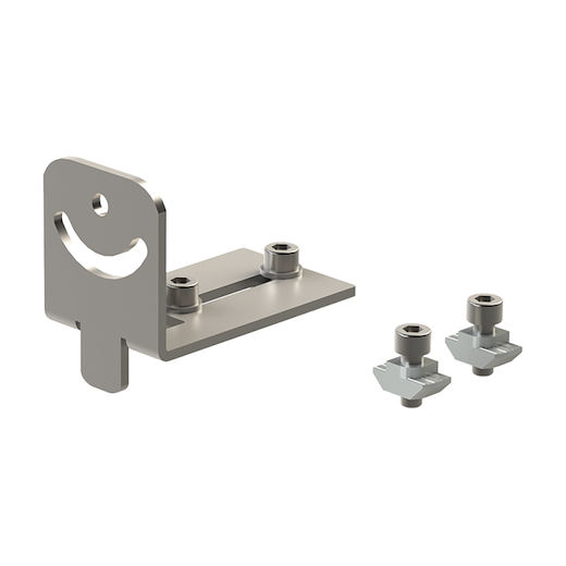 Leuchtenbefestigung Montagewinkel SYSTEMLED EVO | PROFILED, ein Halter stirnseitig für Leuchtenlänge bis 500mm