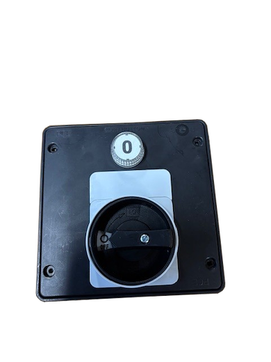 Sicherheitsschalter mit Lampe 230V mit Schaltstellung 0-1 im Gummigehäuse schwarz