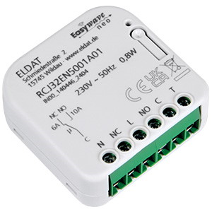 RCJ06E5001-01-23K Unterputz-Empfänger Easywave 868 MHz 1-Kanal potenzialfrei (Wechsler) 230V Eldat